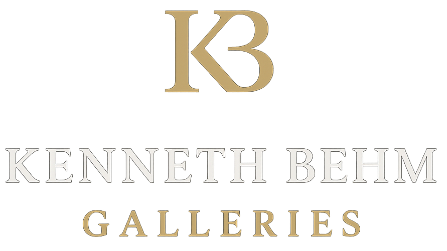 KB Galleries logo: gold
