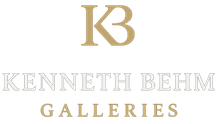 KB Galleries logo: gold