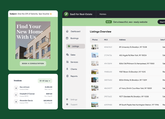 a grid of multiple, complimentary saas products