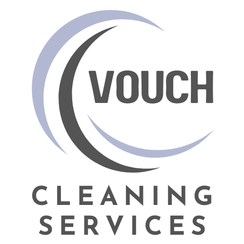 A logo for a company called Vouch cleaning services