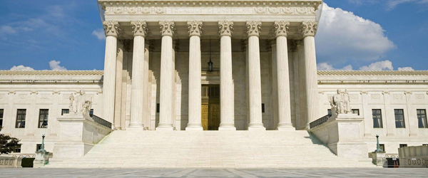 The front of the supreme court building in washington d.c.