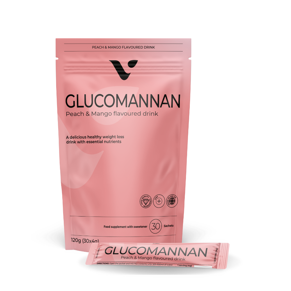 Glucomannan Natuurlijk hongerremmend supplement Wil je minder eetlust en een voller gevoel? Glucomannan is een natuurlijk vezelsupplement wat de werking heeft van een maagband en dat helpt om je hongergevoel onder controle te houden. Dit populaire afslanksupplement ondersteunt een gezonde spijsvertering en helpt je makkelijker je doelen te bereiken.  Voordelen van Glucomannan:  100% natuurlijk vezelsupplement  Helpt bij verzadiging en gewichtsverlies  Ondersteunt een gezonde spijsvertering  Probeer Glucomannan en ervaar het verschil!