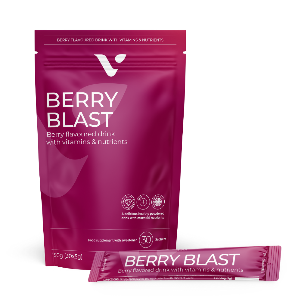 Berry Blast Fruitige afslankdrank voor meer energie en focus. Geef je lichaam een gezonde kickstart met Berry Blast, de heerlijke afslankdrank van Valentus  Global met een frisse bessensmaak. Dankzij de slimme mix van natuurlijke ingrediënten helpt deze drank je om meer energie te krijgen en beter te presteren, zonder suikerdip!  Waarom kiezen voor Berry Blast?  Verfrissende bessenmix ⚡ Verhoogt energie en focus  Stimuleert vetverbranding  Makkelijk te mengen met water  Ervaar de kracht van Berry Blast en bestel vandaag nog!
