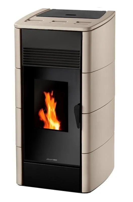 stufa a pellet beige