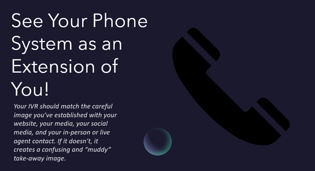 A phone with the words see your phone system as an extension of you