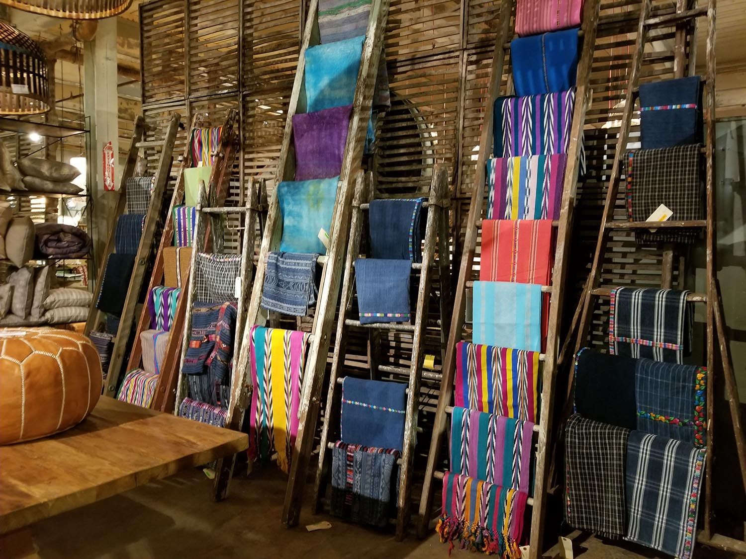 Fabrics used to upholster furniture purchased from Eagles' Rest Natural Mattresses and Furniture in Lawrence, Kansas.