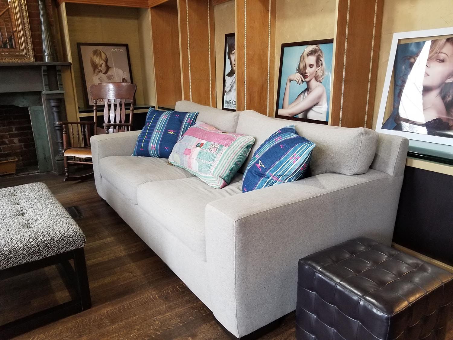 Beautiful white couch purchased from Eagles' Rest Natural Mattresses and Furniture inLawrence, Kansas.