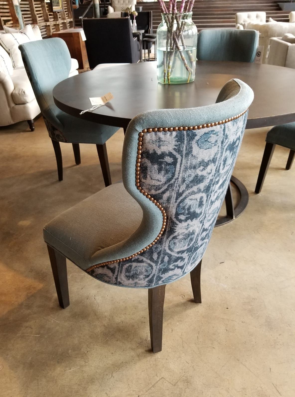 Formal dining chair sold at Eagles' Rest Natural Mattresses and Furniture inLawrence, Kansas.