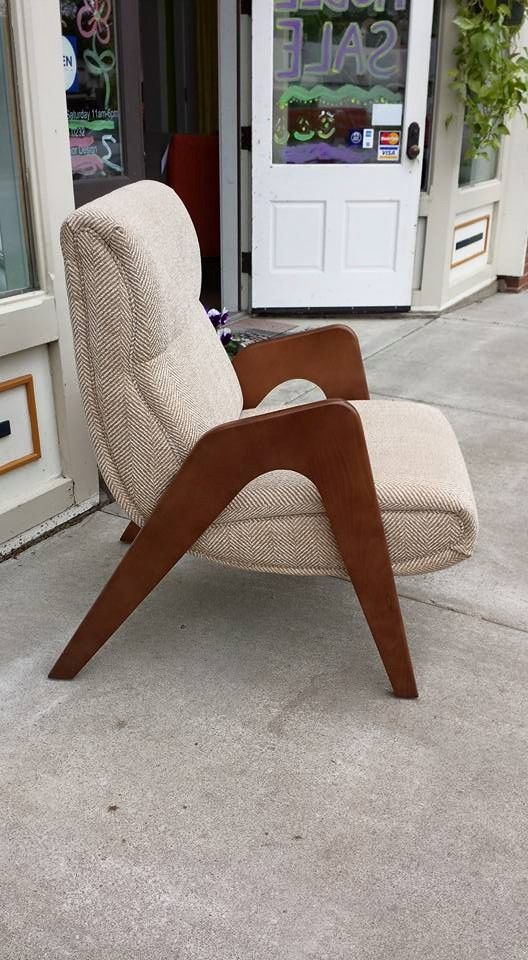 Midcentury modern chair that is for sale at Eagles' Rest Natural Mattresses and Furniture inLawrence, Kansas.