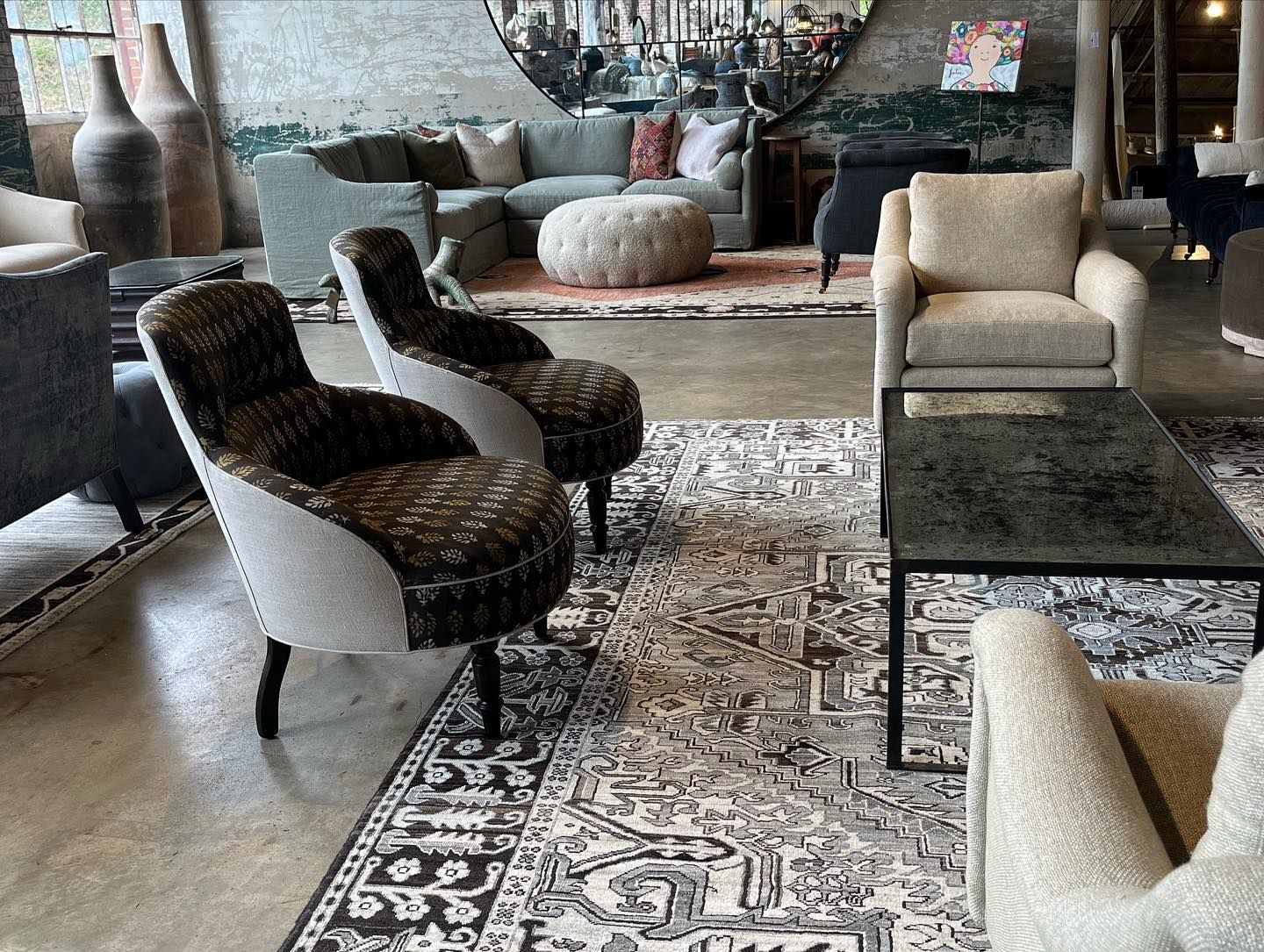 Showroom of furniture purchased from Eagles' Rest Natural Mattresses and Furniture inLawrence, Kansas.