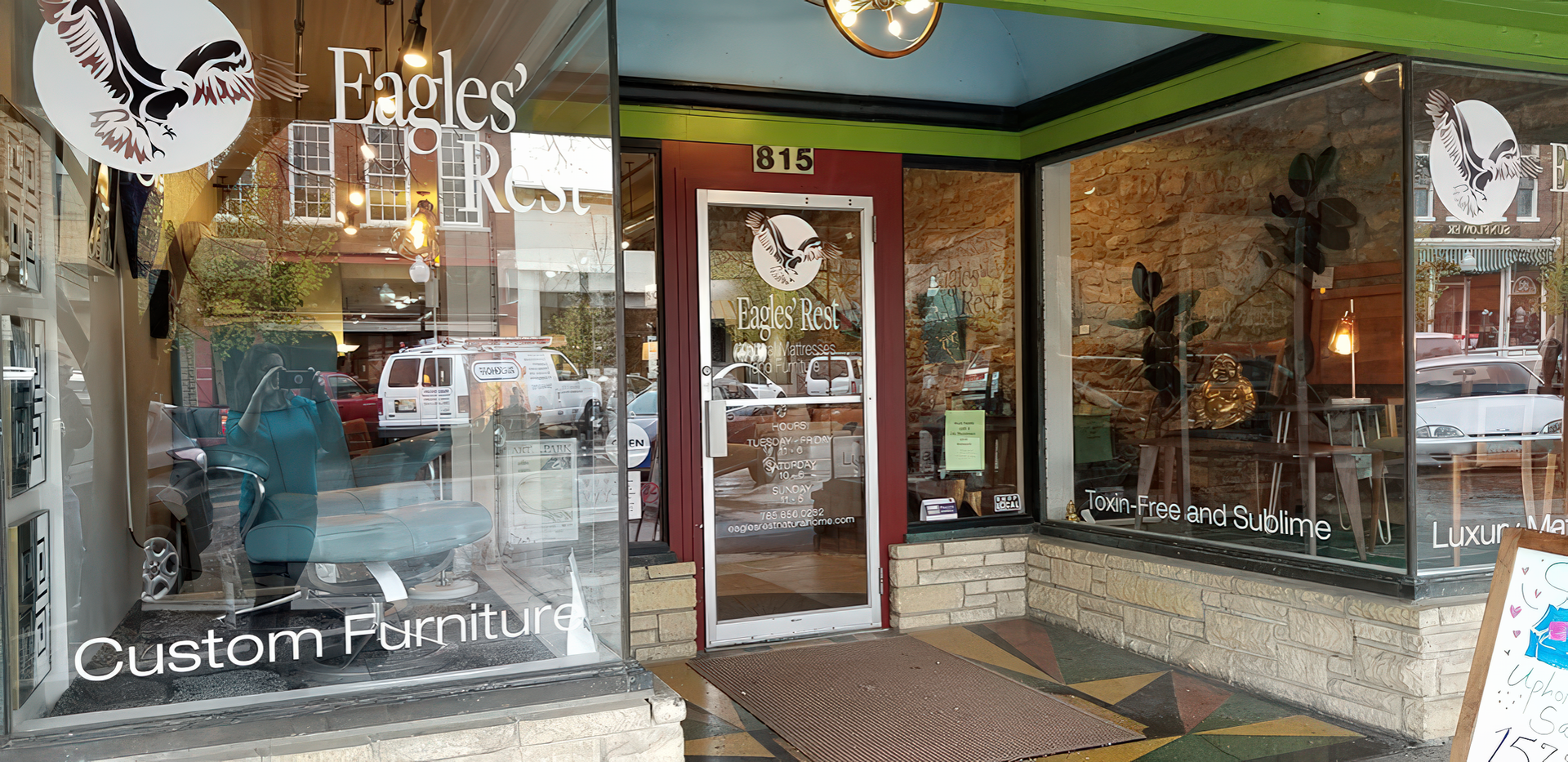 Store front of Eagles Rest