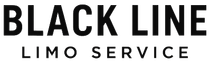 Black Line Limo Service logo in black and white. Text on white background.