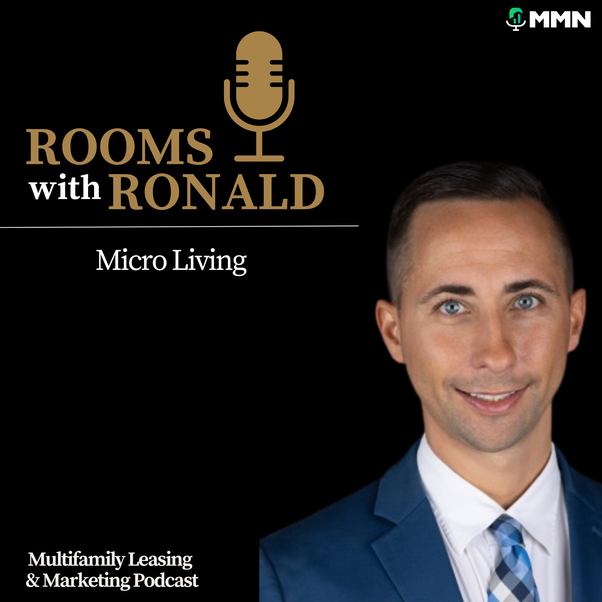 Podcast cover art: Man in suit smiles next to 