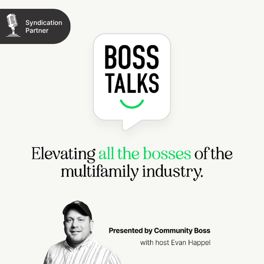 Podcast cover: Three men smiling. Title is 