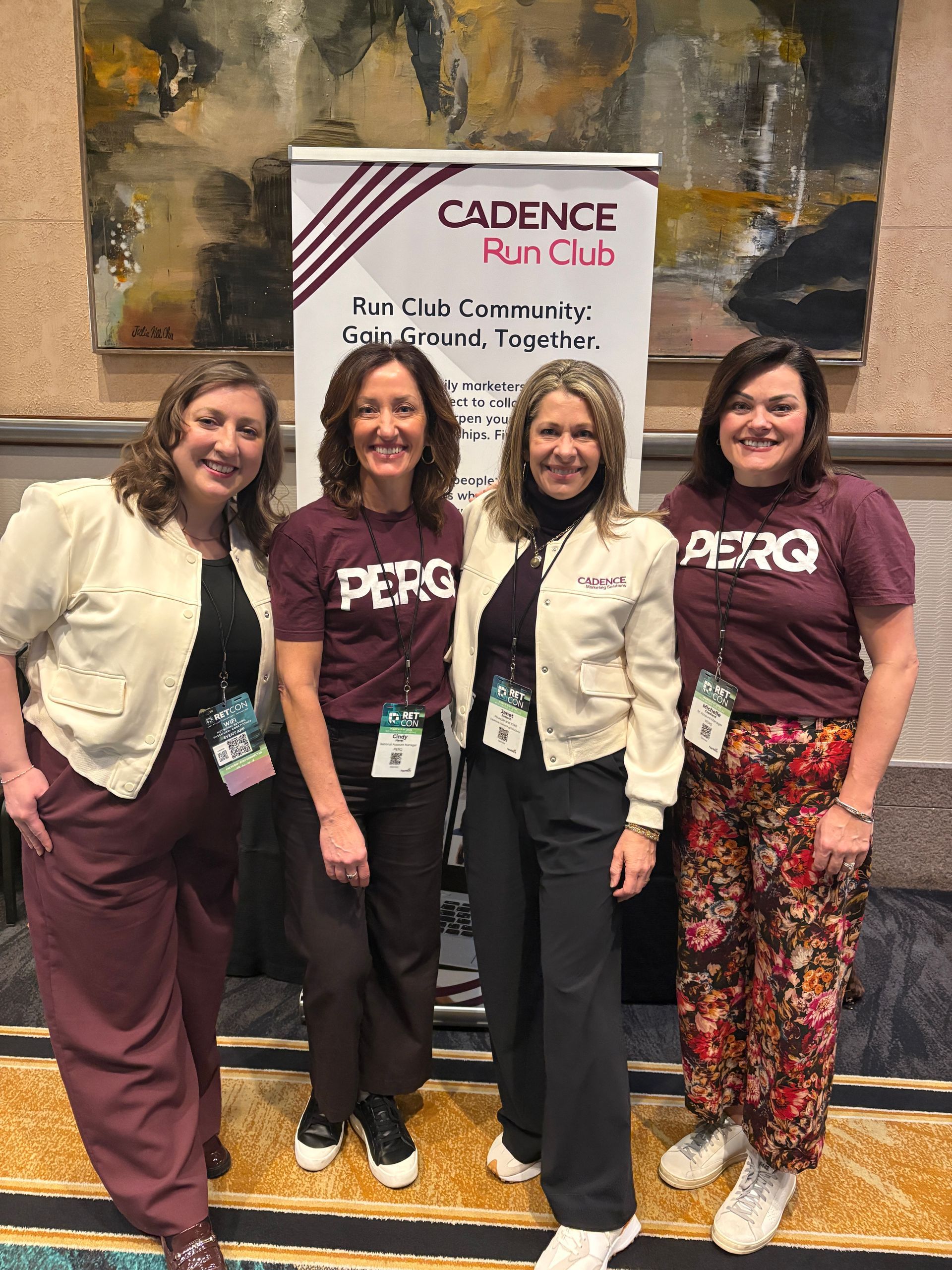 Janet Rosseth and Shelley Steitz of Cadence Run Club with PERQ