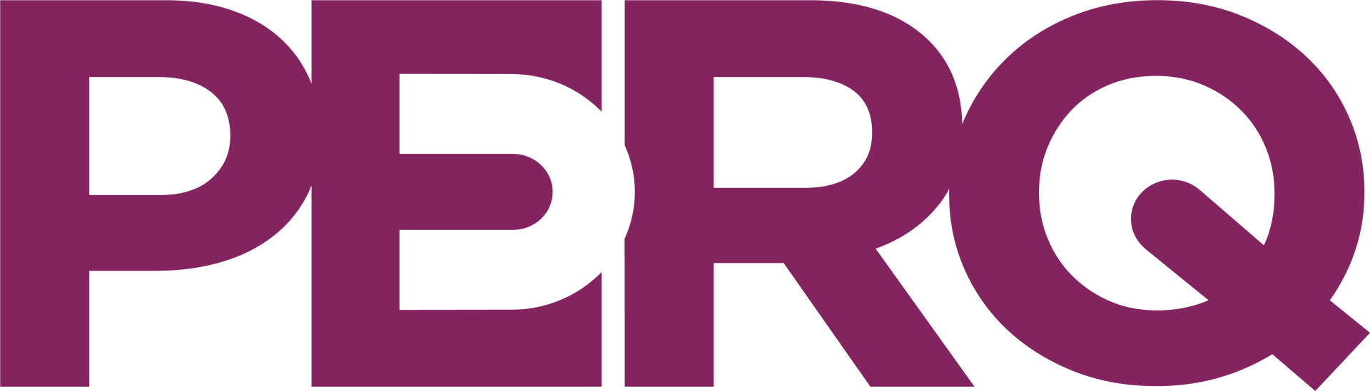 PERQ logo in purple text.