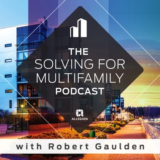 Podcast cover: Building graphic, titled