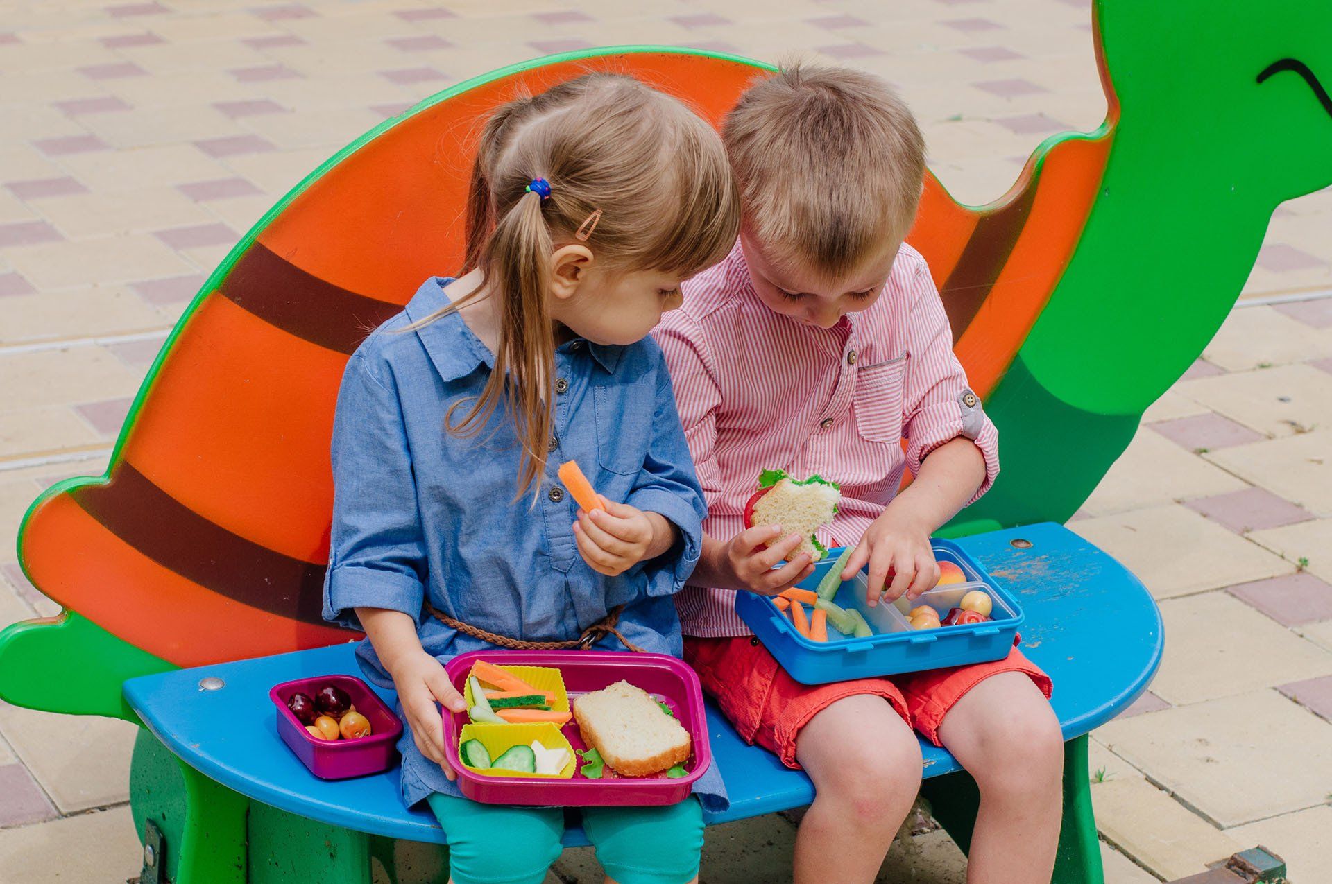 Kids Eating Their Lunch — Baton Rouge, LA — A Lil One’s Learning Center