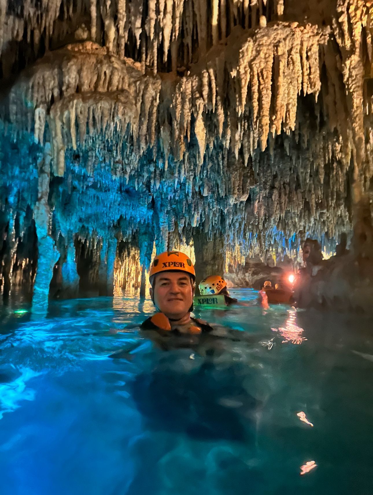 amateur snorkeler enjoying a cave excursion
