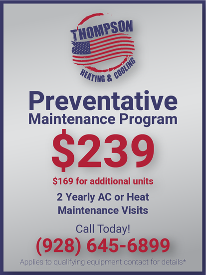 Thompson heating and cooling preventative maintenance program promotional graphic