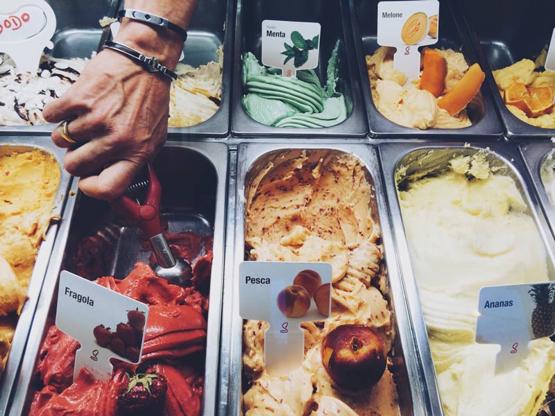 various food in refridgeration tubs