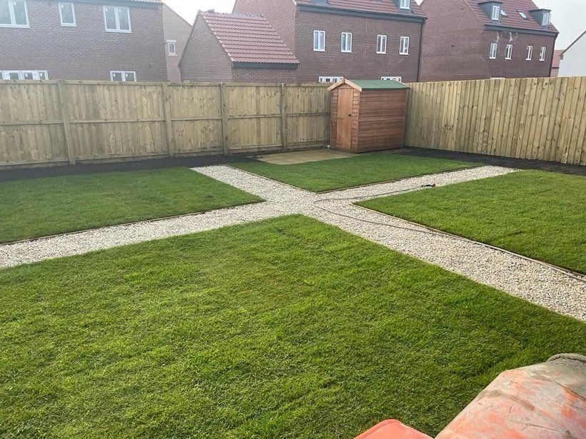 Turf installation as part of full garden makeover