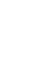 A white logo for a company called Thomas Trucking