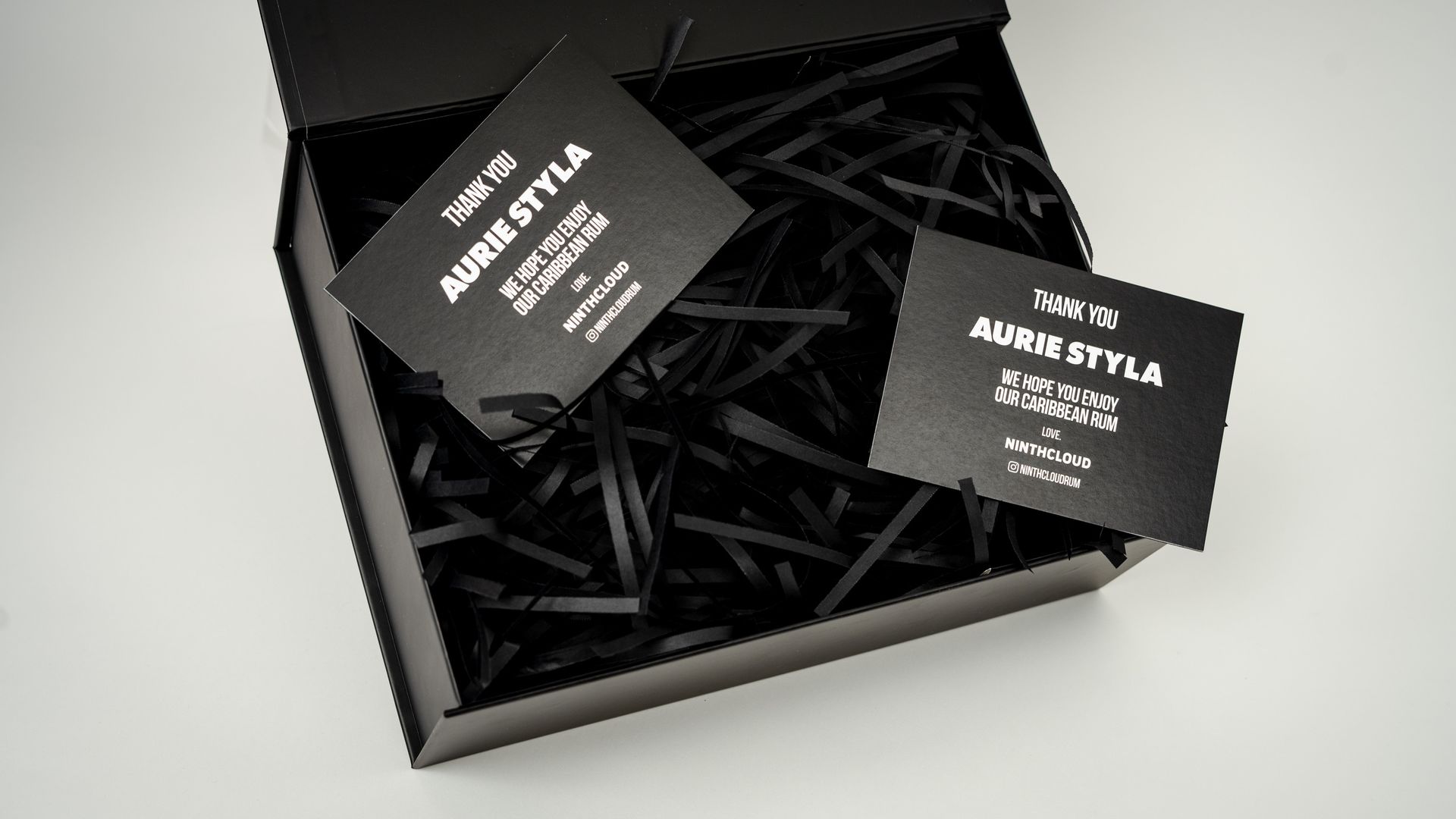 Bespoke Ninthcloud Influencer gift box designed and built by Branded Boxes