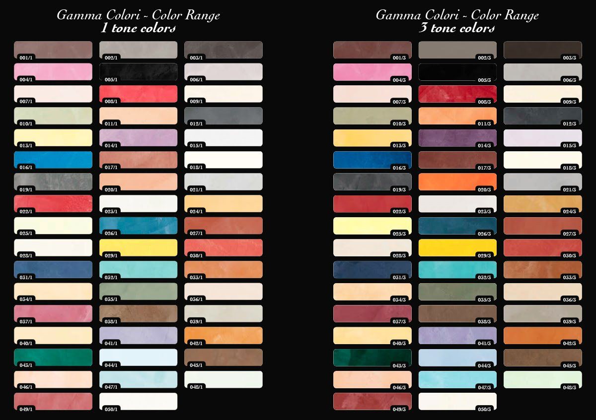 Image of the color catalogue table