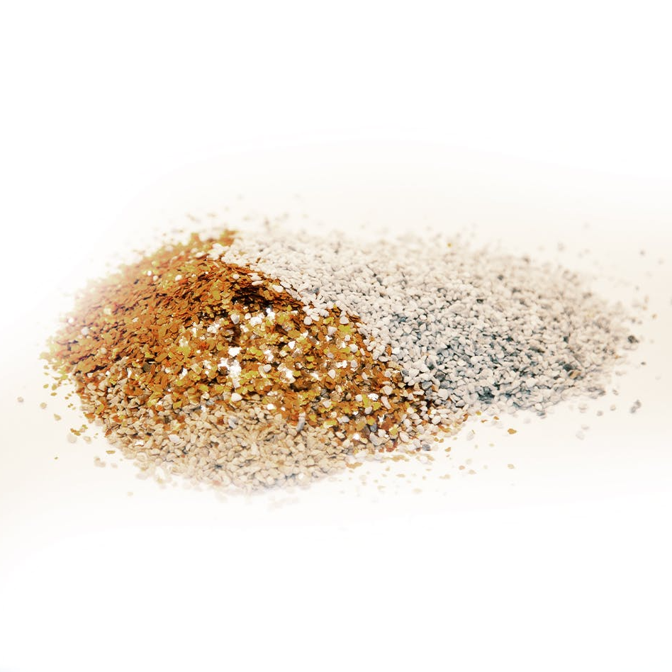 picture of gold and silver glitter powder