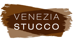 Venezia Stucco Logo in brown and white