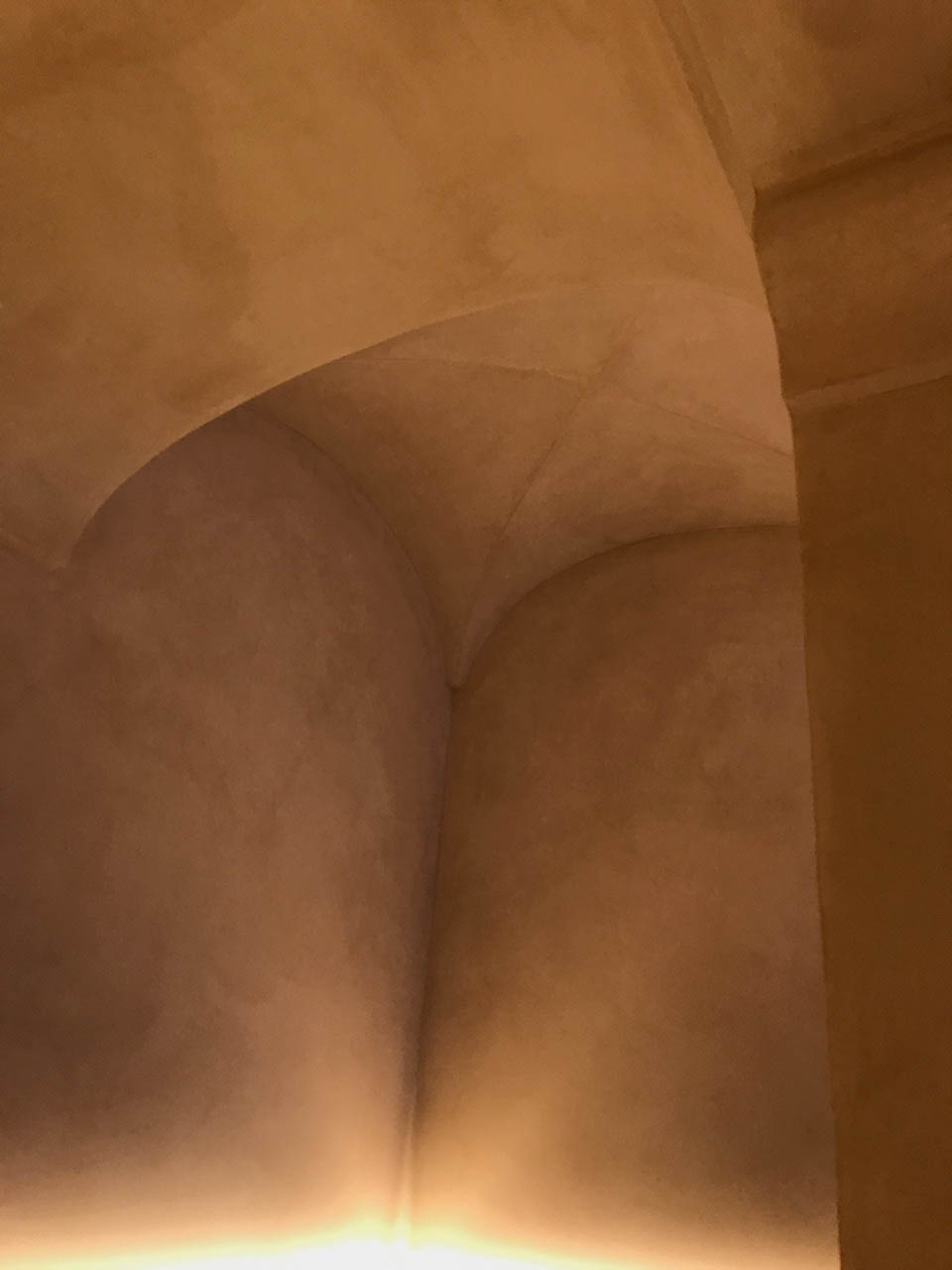 detail of walls and roof finished with sand suede product