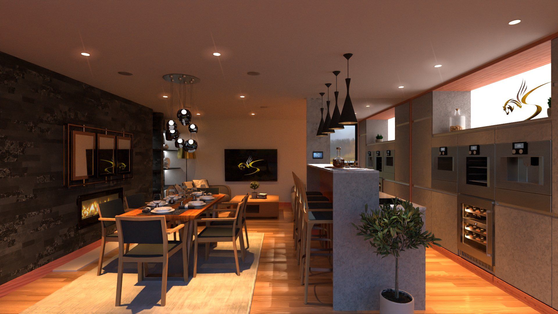 Interior of Luxury Lodge Concept