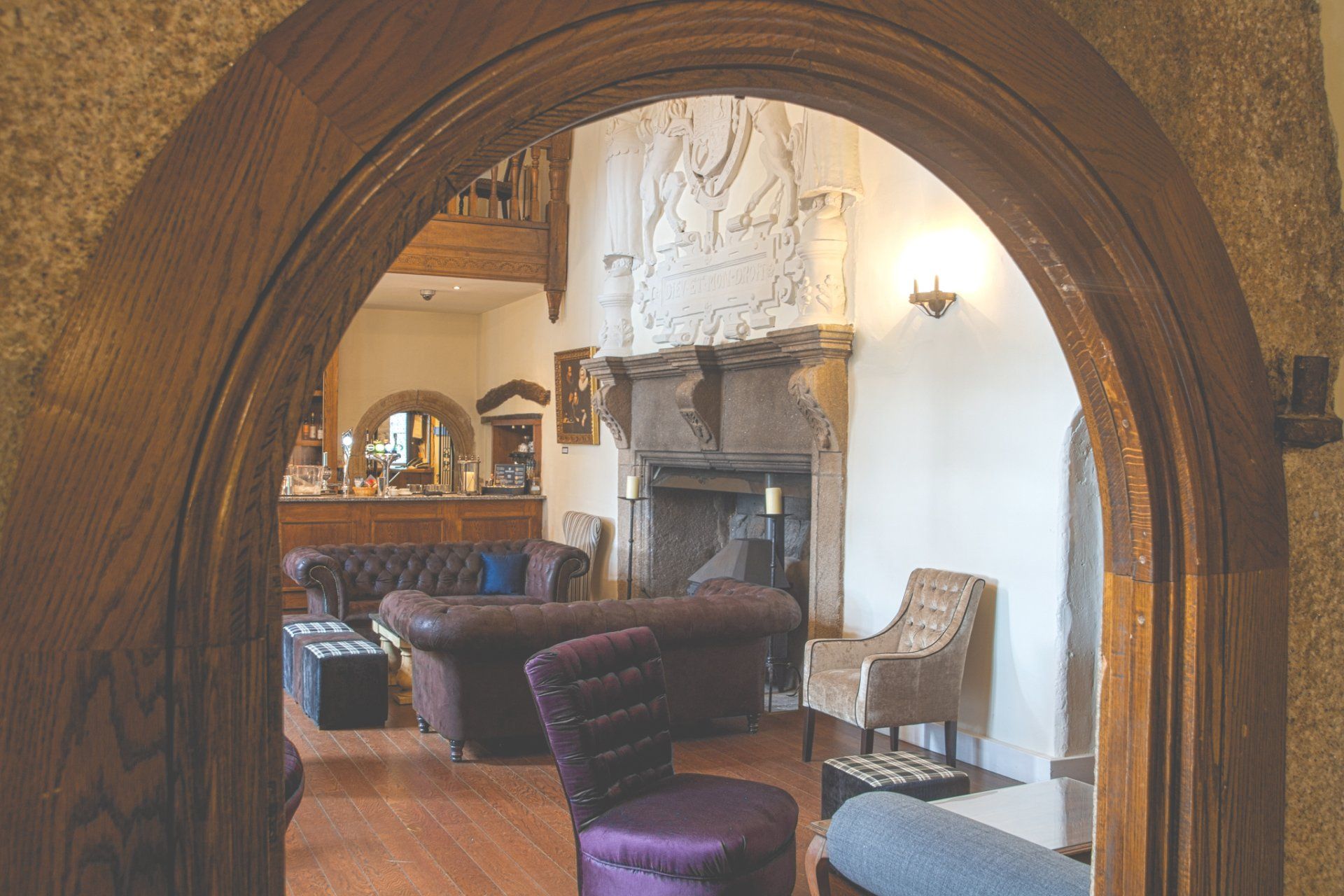 View of arch at Boringdon Hall