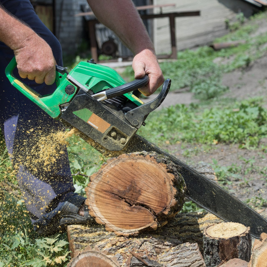 Man cutting branch | West Point, KY | L & S Tree Service
