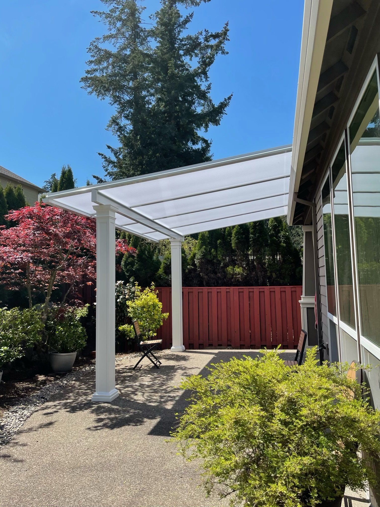 Acylite Acrylic Patio Cover in Portland with White Frame