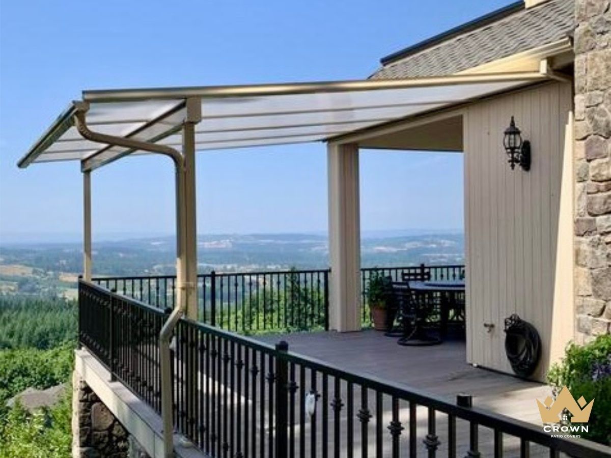 This Patio Cover was Installed in Portland, OR. Shed-style patio cover