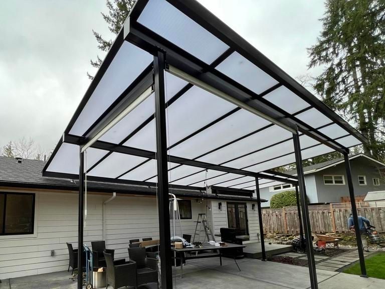 After Crown Patio Covers Installed a Patio Cover on this house in Lake Oswego Oregon