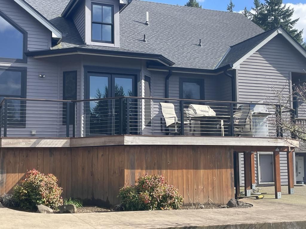 Before Crown Patio Covers installed a Black Shed Patio Cover in Hillsboro Oregon