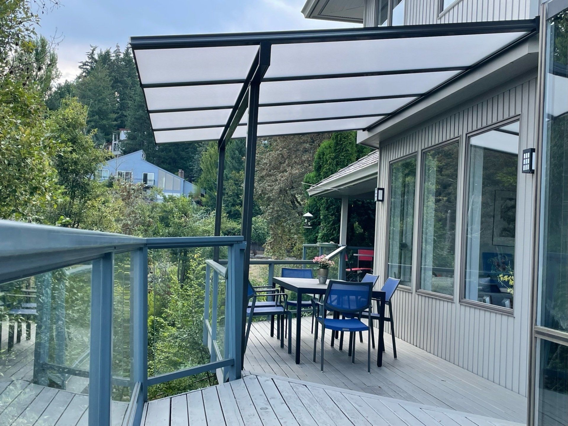 Patio Cover in Portland with White Frame and Acylite Acrylic Roof