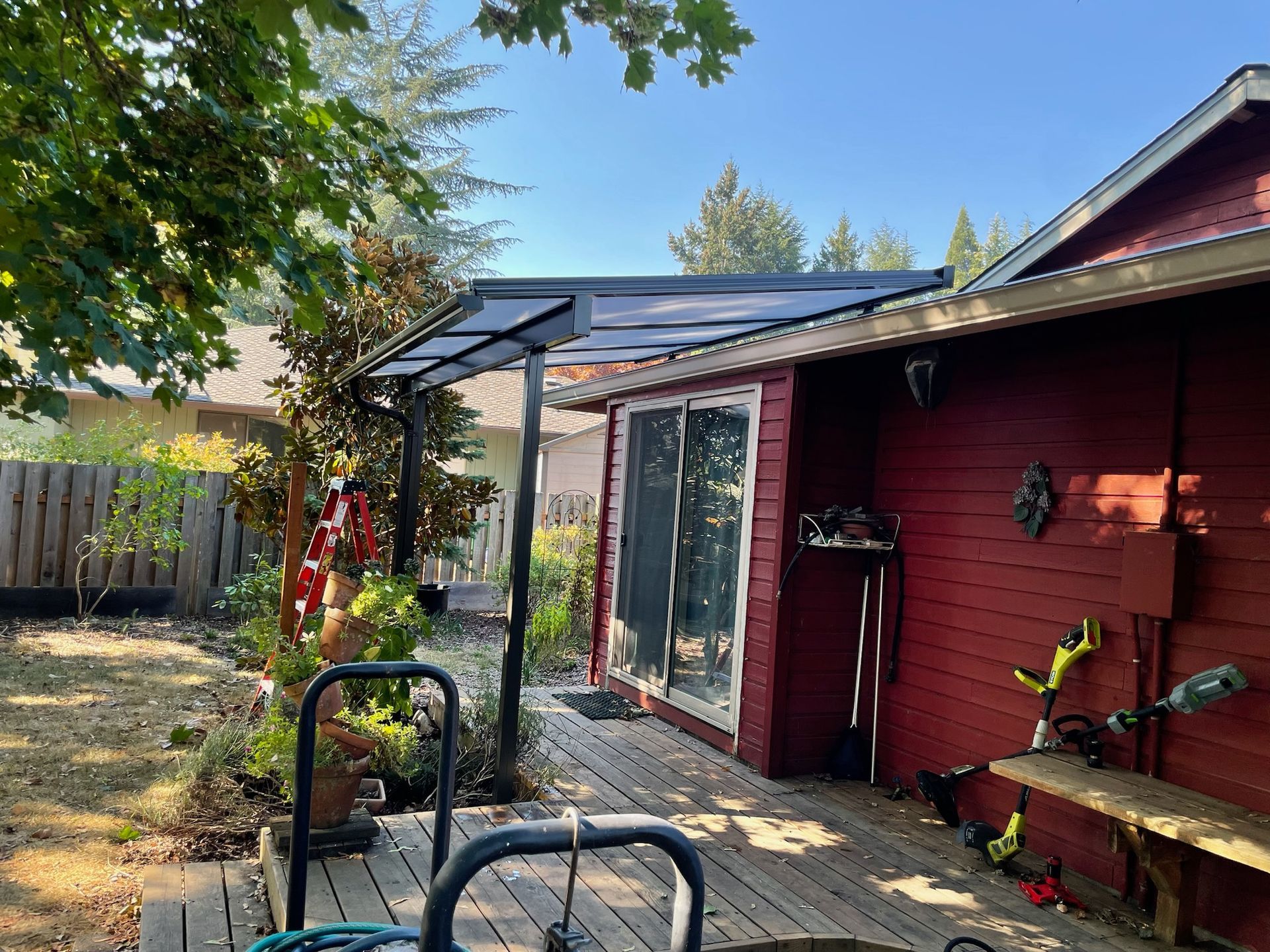 Clackamas Oregon Patio Cover Project - Black Shed Style with Acrylite by Crown Patio Covers LLC