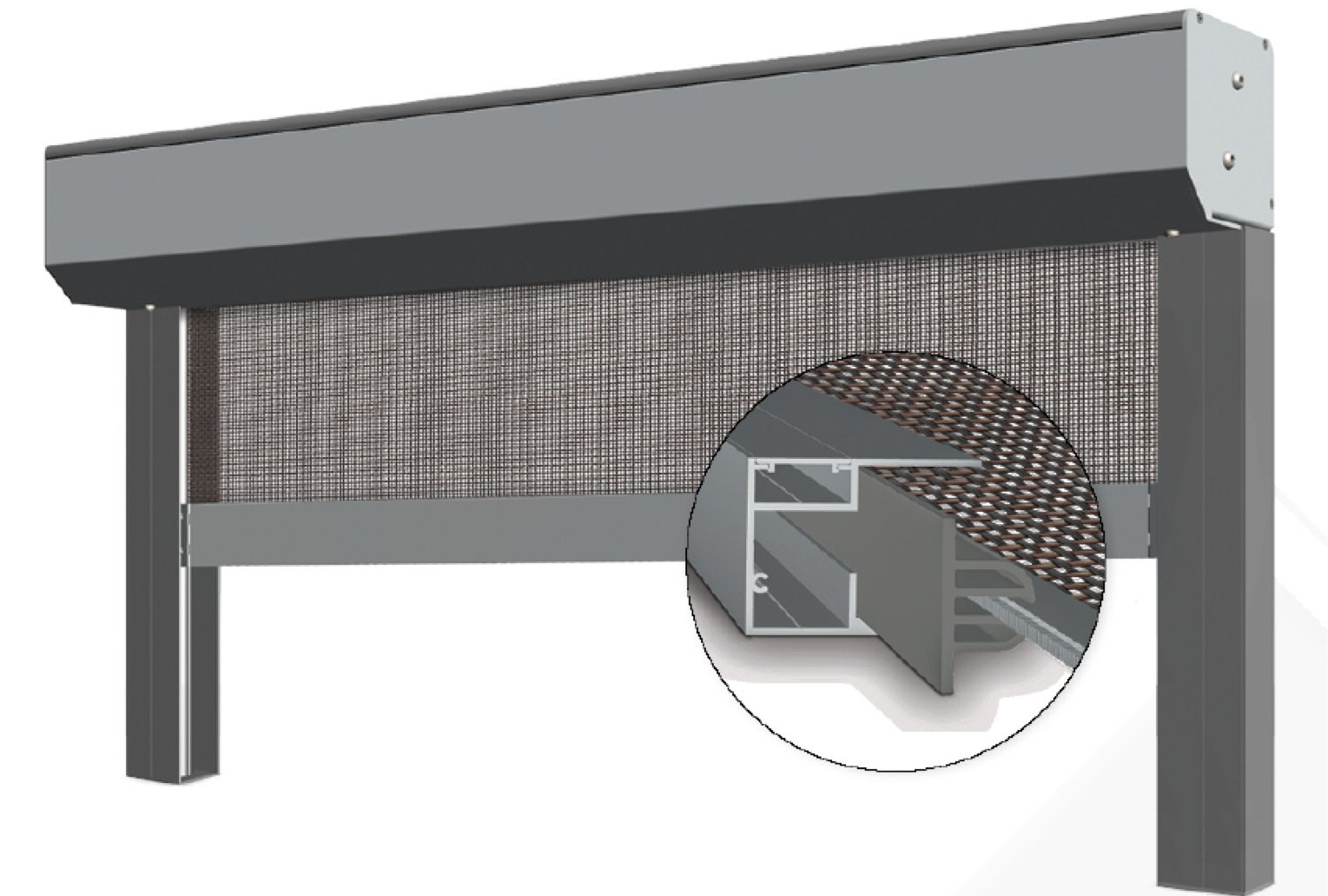 Track System for Patio Cover Shade in Portland Oregon