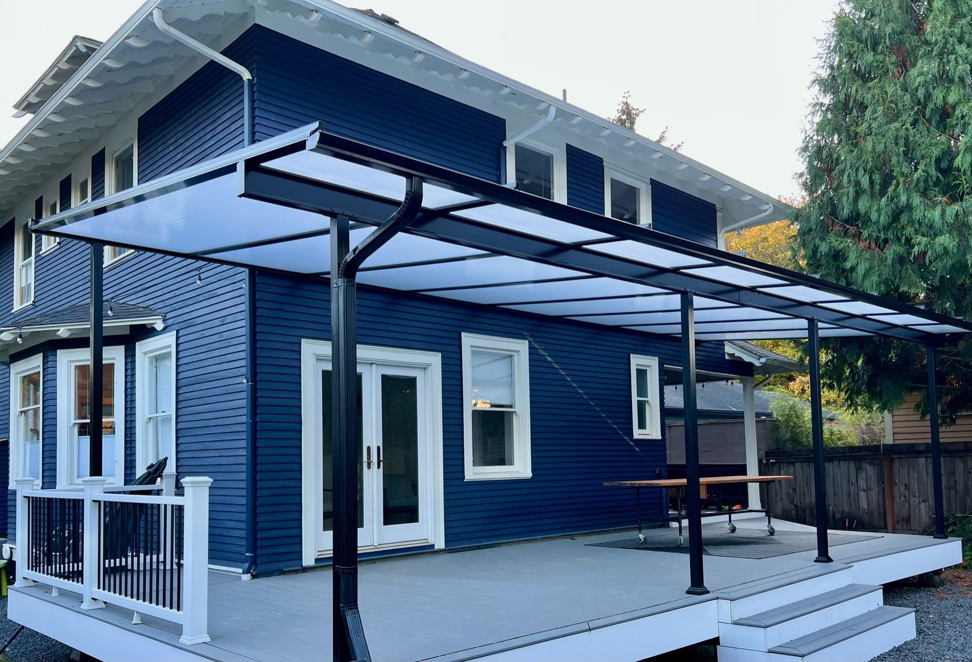 East Portland Oregon Patio Cover Project - Large Shed Patio Cover with Acrylite top by Crown Patio Covers LLC