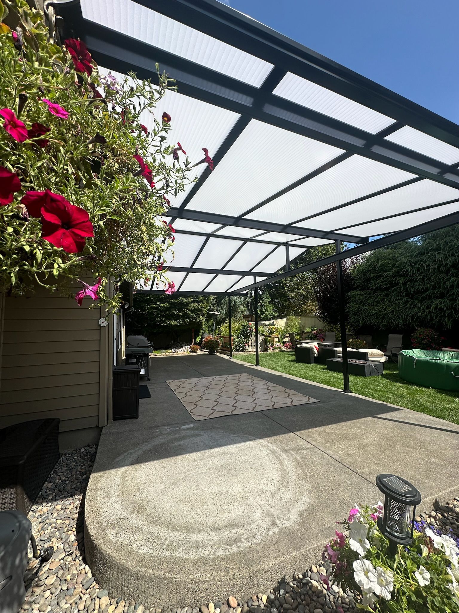 Large Acrylite Patio Cover in Vancouver Washington - Gable Style Patio Cover - Acrylite Acrylic - Built by Crown Patio Covers