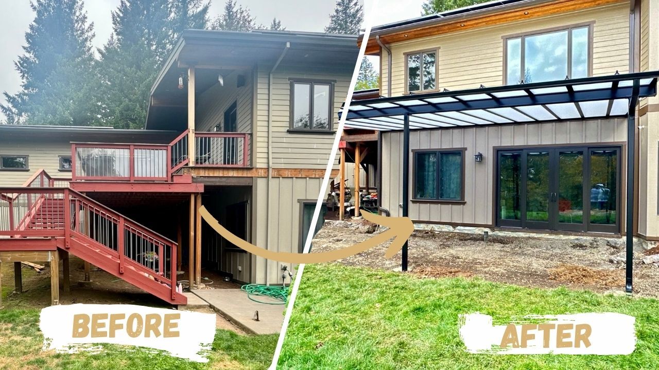 Northwest Portland Patio Cover Project 2 Before & After Photos