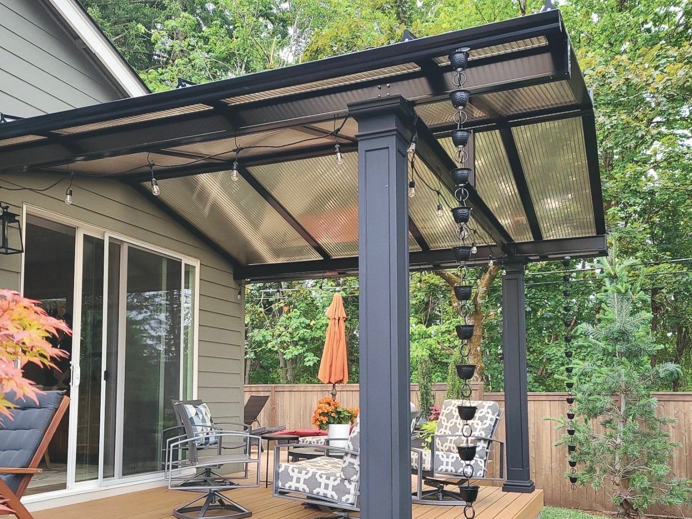 Patio Covers in Beaverton Oregon - Gable Roof with ACRYLITE Acrylic