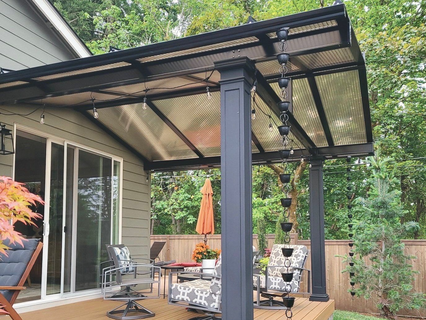 Patio Covers in Clackamas Oregon - Gable Roof with ACRYLITE Acrylic
