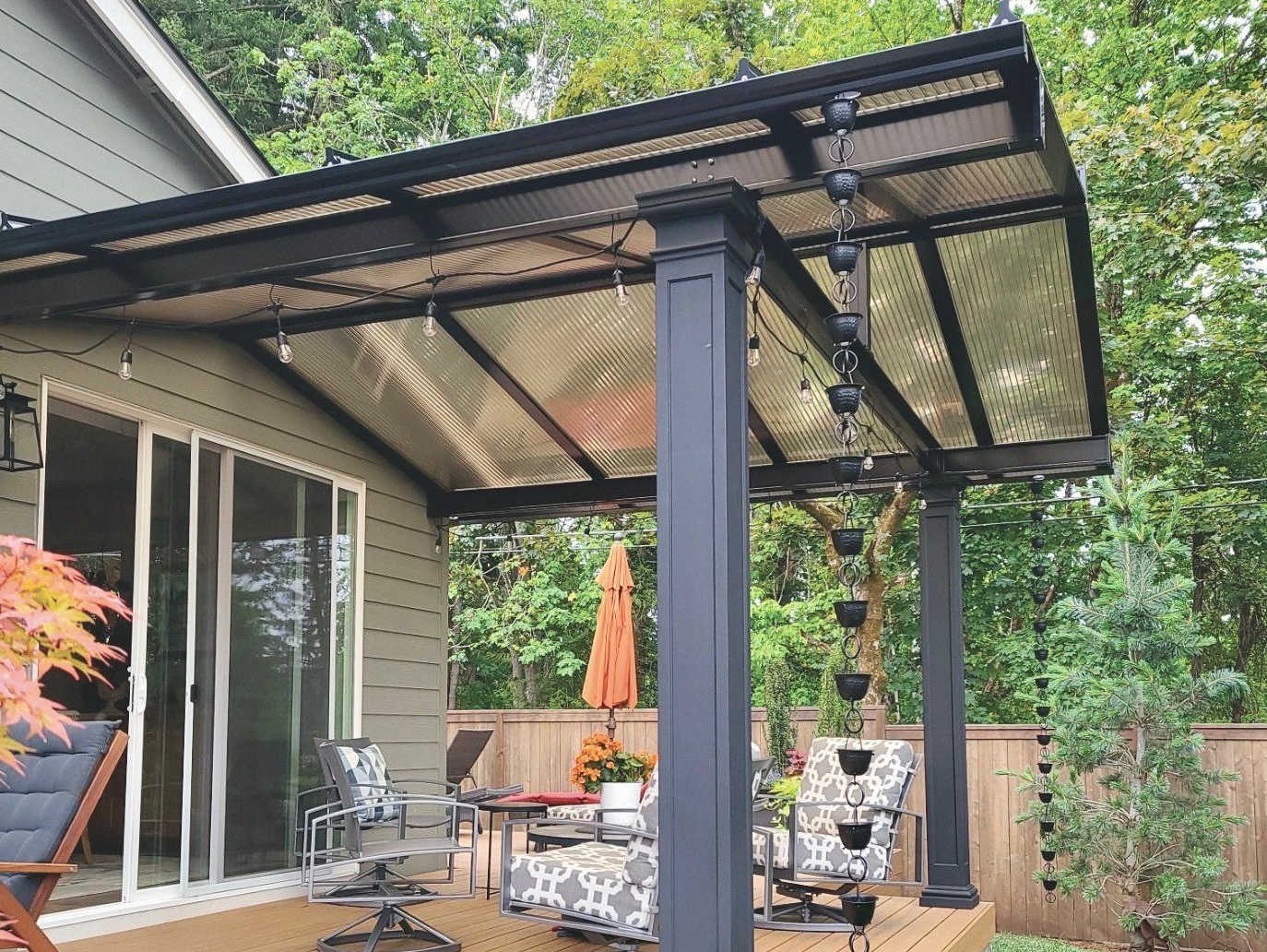 Patio Covers in Fairview Oregon - Gable Roof with ACRYLITE Acrylic