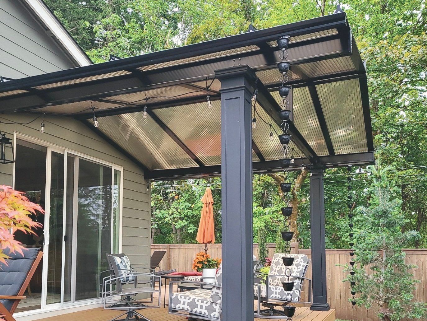 Patio Covers in Happy Valley Oregon - Gable Roof with ACRYLITE Acrylic