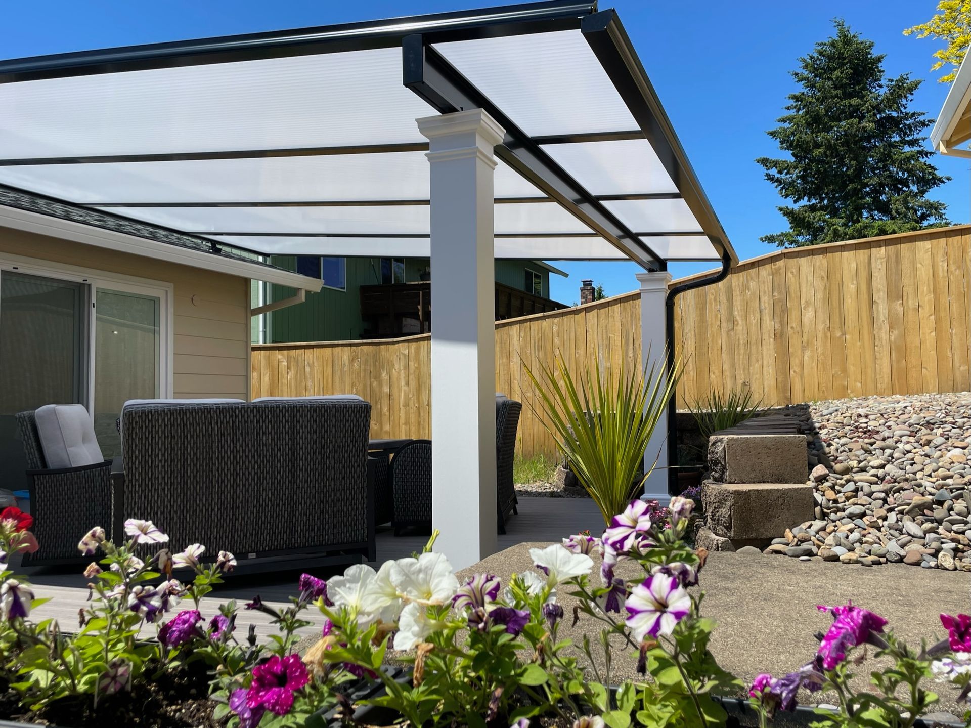Patio Cover with Shed Style Roof: Crown Patio Covers in Portland Oregon